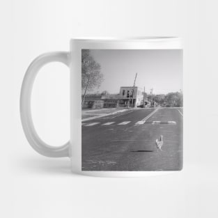 Why Did The Chicken Cross The Road.... - Black And White Mug